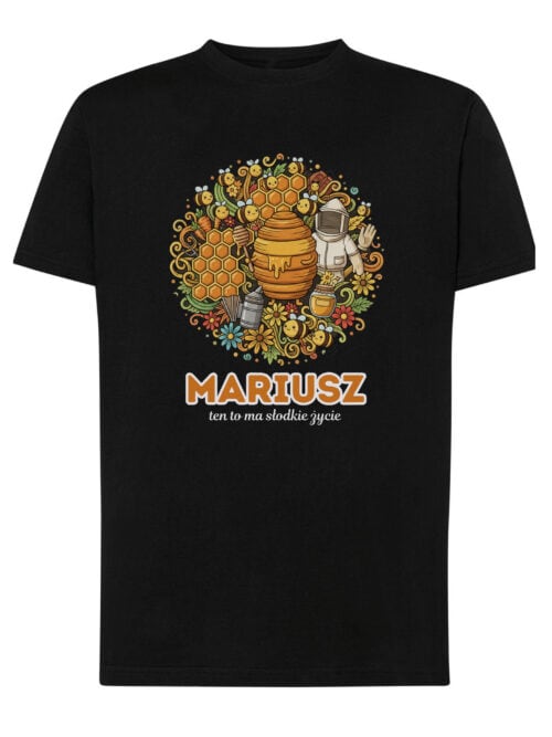 1623 (13) Koszulka Pszczelarz Personalizowana Ilustracyjna