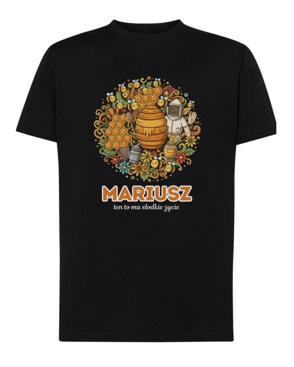 1623 (13) Koszulka Pszczelarz Personalizowana Ilustracyjna