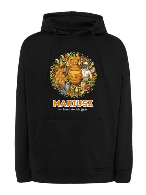 1623 (16) Bluza z kapturem Pszczelarz Personalizowana Ilustracyjna