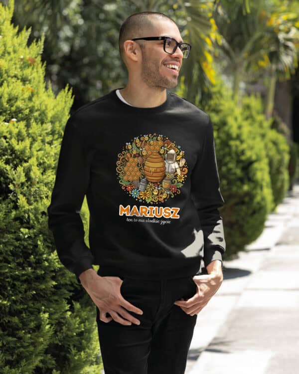 1623 (24) Bluza bez kaptura Pszczelarz <br>Personalizowana Ilustracyjna