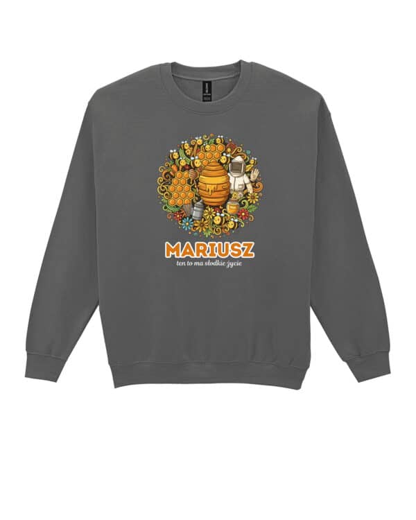 1623 (25) Bluza bez kaptura Pszczelarz <br>Personalizowana Ilustracyjna