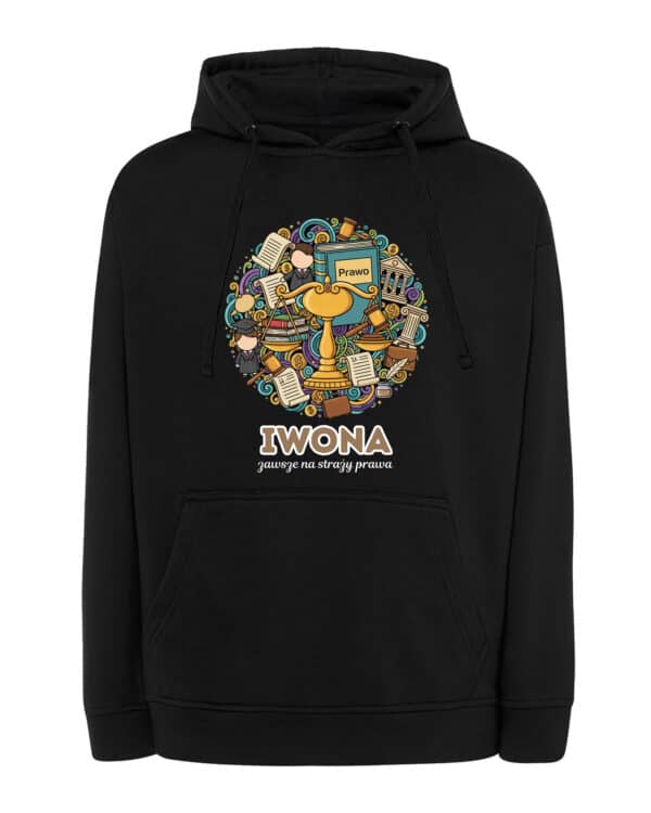 1624 (16) Bluza z kapturem Prawnik Personalizowana Ilustracyjna