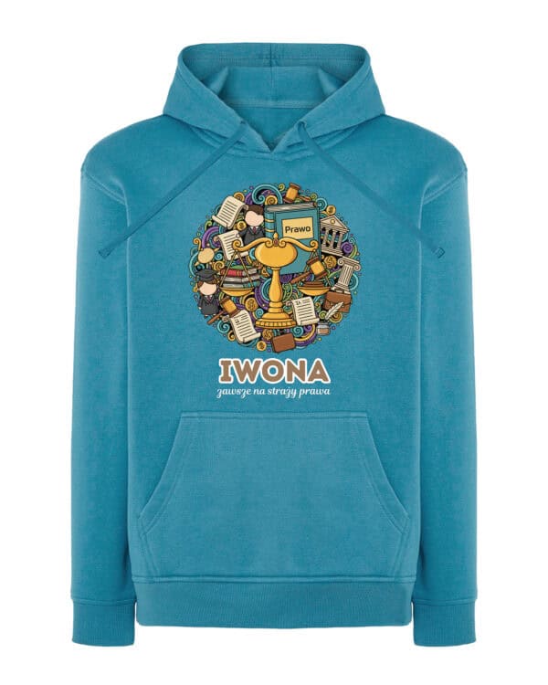 1624 (19) Bluza z kapturem <br>Prawnik Personalizowana Ilustracyjna