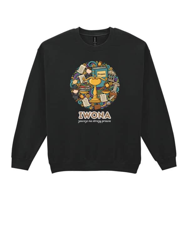 1624 (22) Bluza bez kaptura Prawnik Personalizowana Ilustracyjna