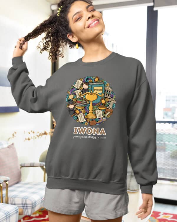 1624 (26) Bluza bez kaptura Prawnik <br>Personalizowana Ilustracyjna