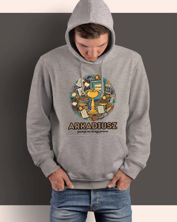 1624 (9) Bluza z kapturem <br>Prawnik Personalizowana Ilustracyjna