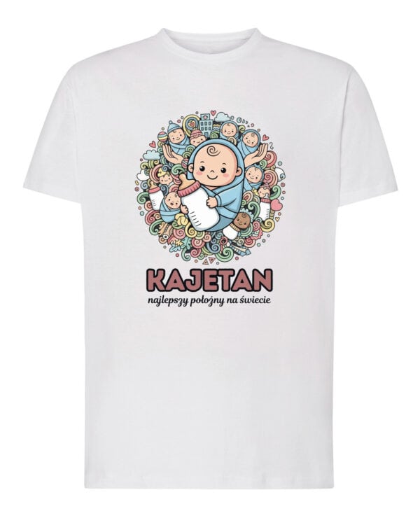 1625 (1) Koszulka Położna Personalizowana Ilustracyjna