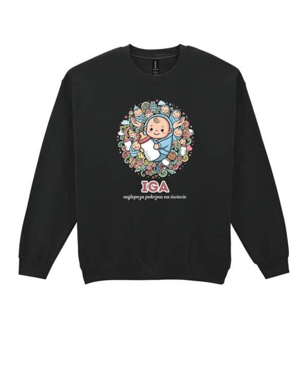 1625 (22) Bluza bez kaptura Położna Personalizowana Ilustracyjna