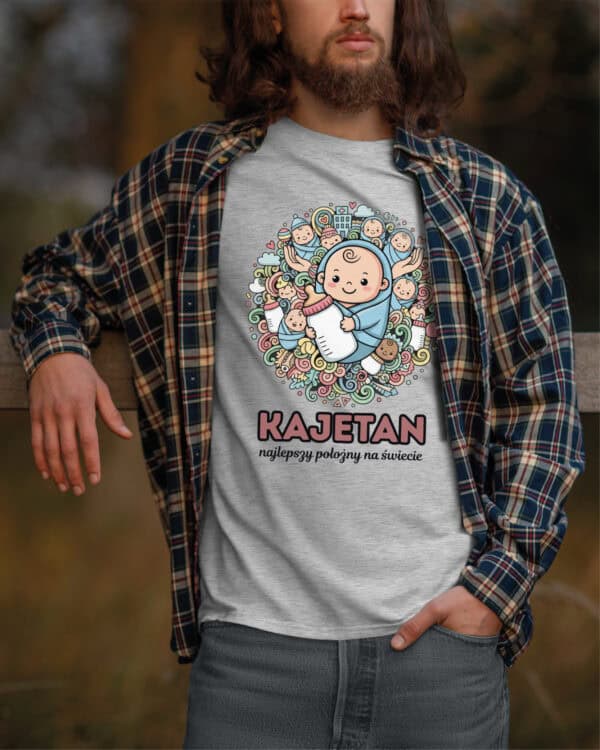 1625 (6) Koszulka Położna Personalizowana Ilustracyjna