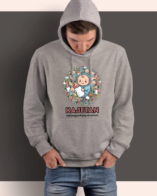 1625 (9) Bluza z kapturem <br>Położna Personalizowana Ilustracyjna