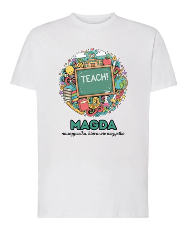1626 (1) Koszulka Nauczyciel Personalizowana Ilustracyjna