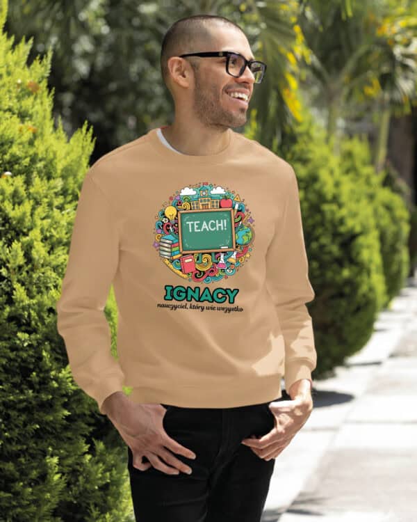 1626 (12) Bluza bez kaptura Nauczyciel <br>Personalizowana Ilustracyjna