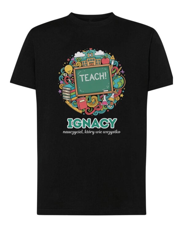 1626 (13) Koszulka Nauczyciel Personalizowana Ilustracyjna