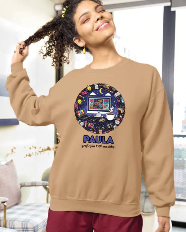 1628 (11) Bluza bez kaptura Grafik <br>Personalizowana Ilustracyjna