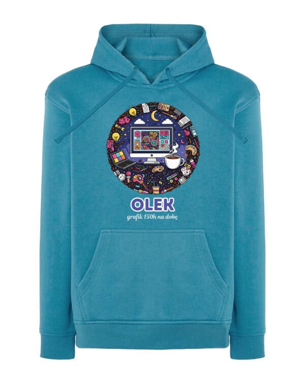 1628 (19) Bluza z kapturem <br>Grafik Personalizowana Ilustracyjna