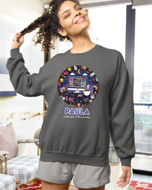 1628 (26) Bluza bez kaptura Grafik <br>Personalizowana Ilustracyjna