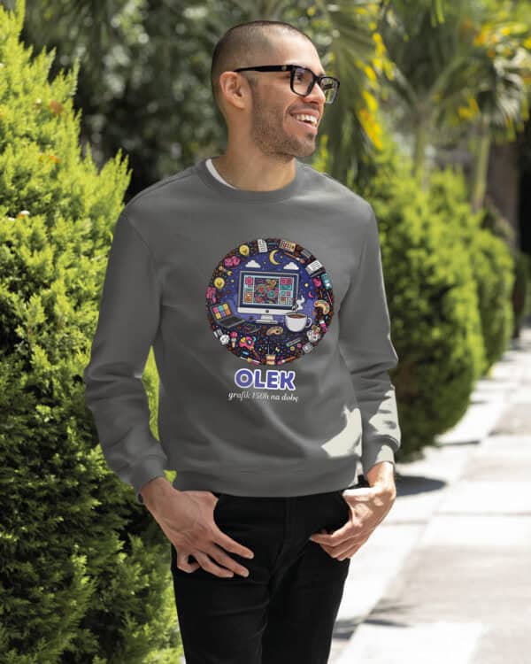 1628 (27) Bluza bez kaptura Grafik <br>Personalizowana Ilustracyjna