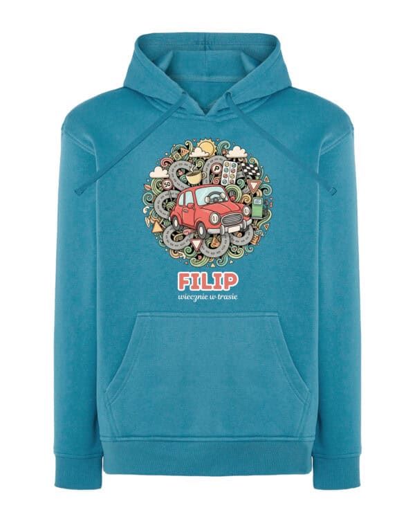 1629 (19) Bluza z kapturem <br>Kierowca Personalizowana Ilustracyjna