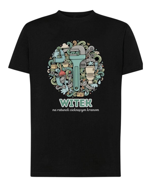 1630 (13) Koszulka Hydraulik Personalizowana Ilustracyjna