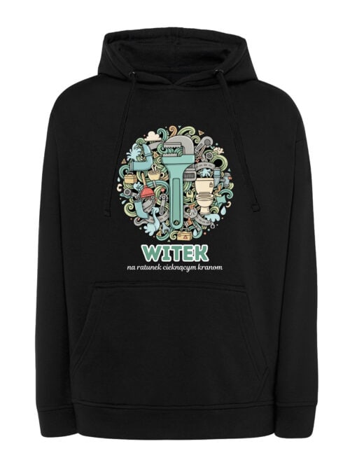 1630 (16) Bluza z kapturem Hydraulik Personalizowana Ilustracyjna