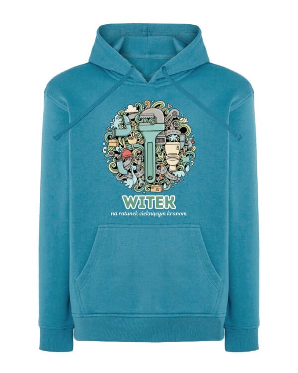 1630 (19) Bluza z kapturem <br>Hydraulik Personalizowana Ilustracyjna