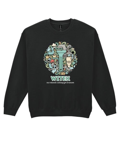 1630 (22) Bluza bez kaptura Hydraulik Personalizowana Ilustracyjna