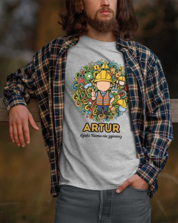 1631 (6) Koszulka Specjalista BHP Personalizowana Ilustracyjna