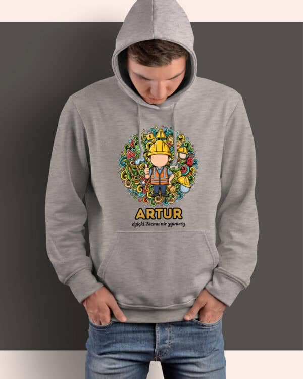 1631 (9) Bluza z kapturem <br>Specjalista BHP Personalizowana Ilustracyjna