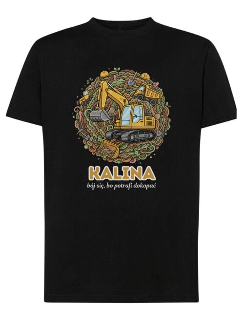 1632 (13) Koszulka Operator Koparki Personalizowana Ilustracyjna