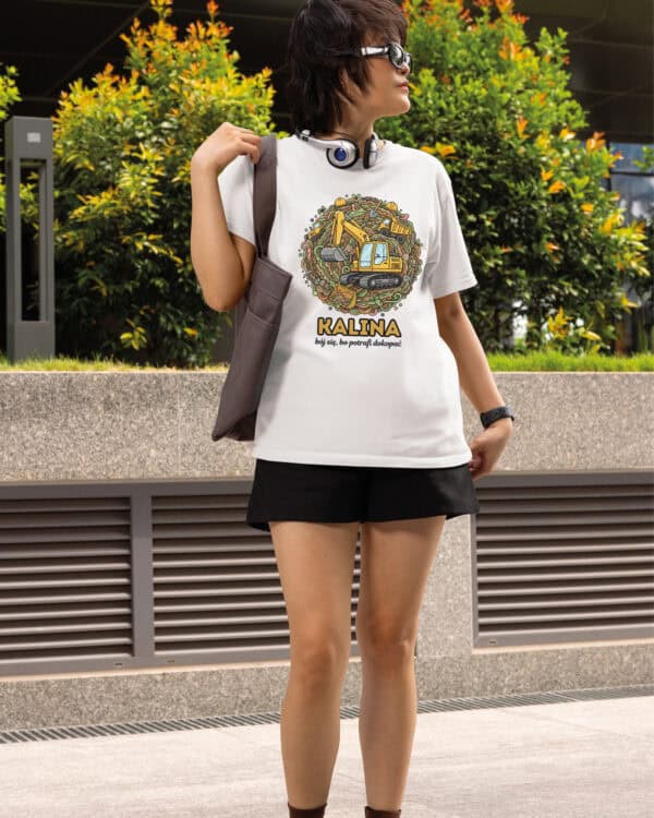 1632 (2) Koszulka Operator Koparki Personalizowana Ilustracyjna