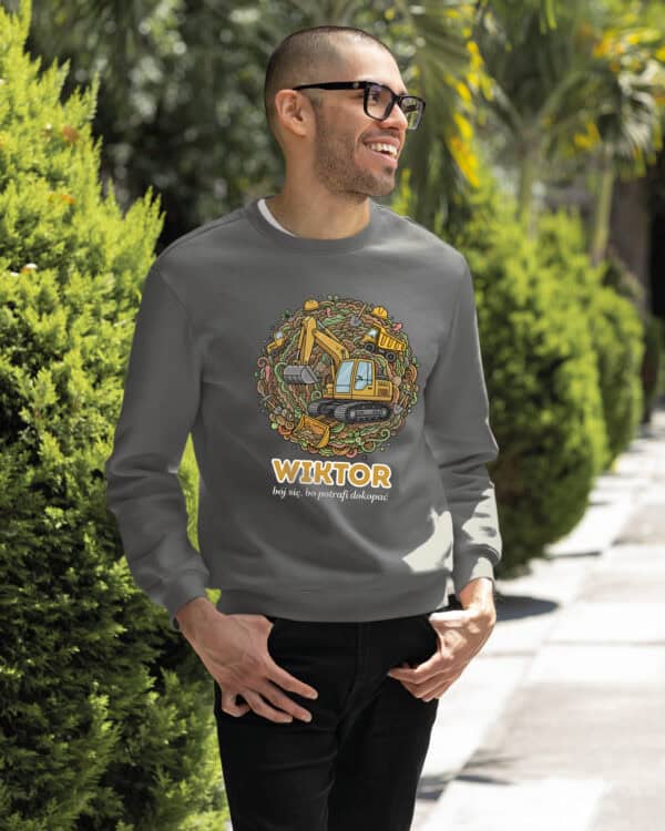 1632 (27) Bluza bez kaptura Operator Koparki <br>Personalizowana Ilustracyjna