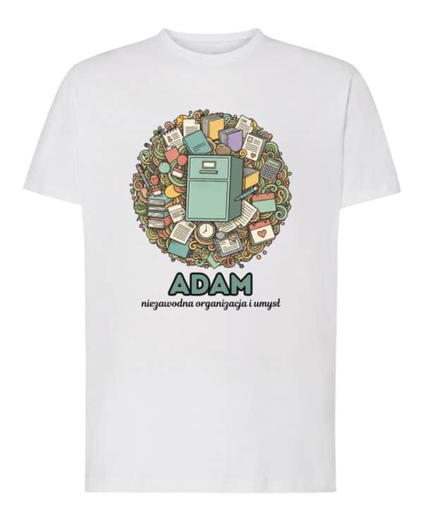 1633 (1) Koszulka Pracownik Biura Personalizowana Ilustracyjna