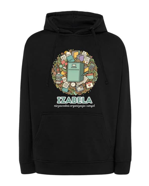 1633 (16) Bluza z kapturem Pracownik Biura Personalizowana Ilustracyjna