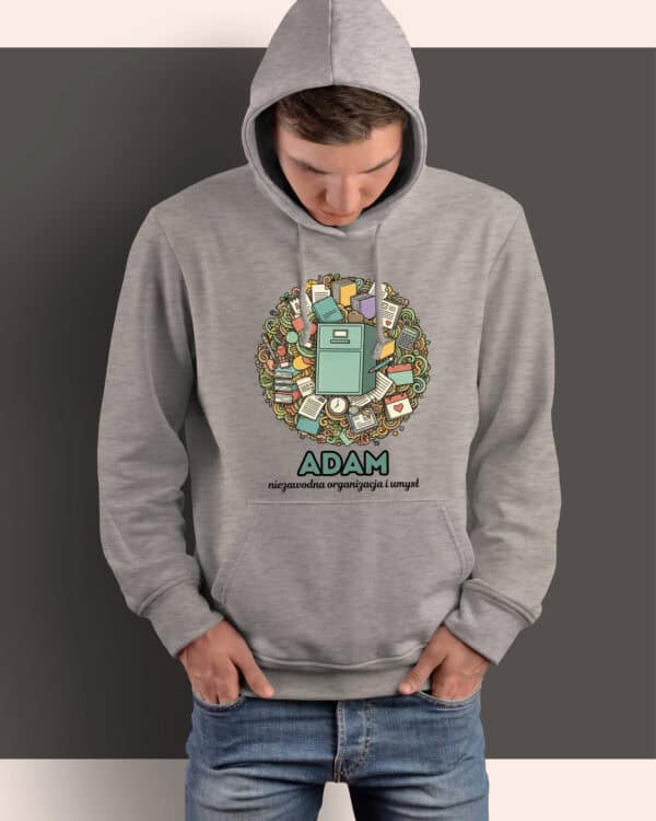 1633 (9) Bluza z kapturem <br>Pracownik Biura Personalizowana Ilustracyjna