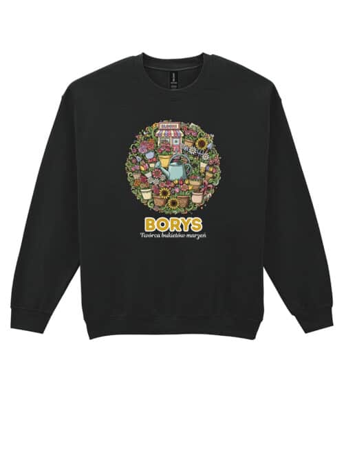 1634 (23) Bluza bez kaptura Kwiaciarnia Personalizowana Ilustracyjna