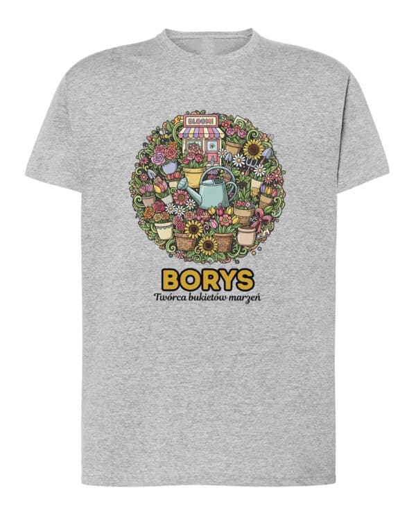 1634 (4) Koszulka Kwiaciarnia Personalizowana Ilustracyjna