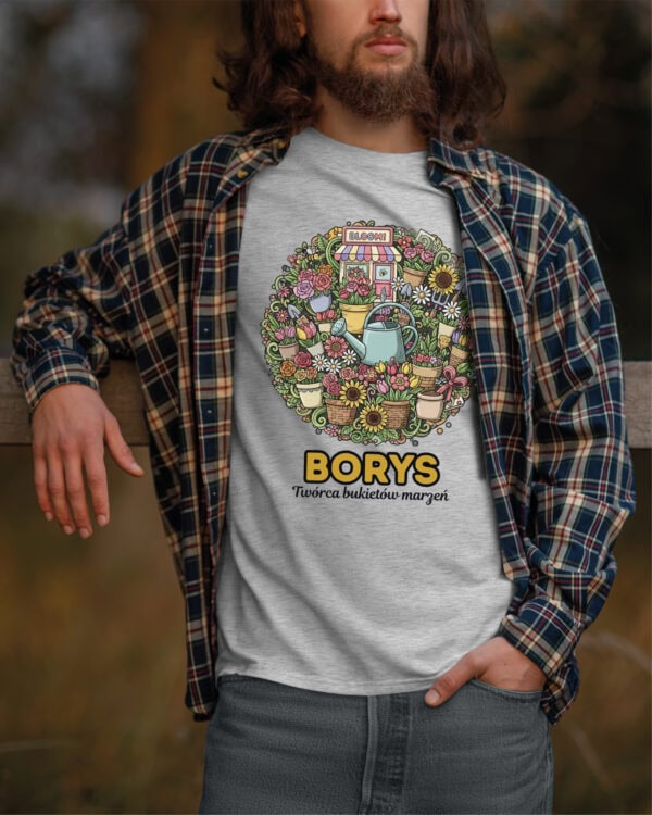 1634 (6) Koszulka Kwiaciarnia Personalizowana Ilustracyjna