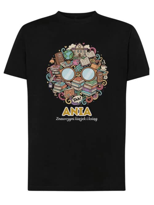 1635 (13) Koszulka Bibliotekarz Personalizowana Ilustracyjna