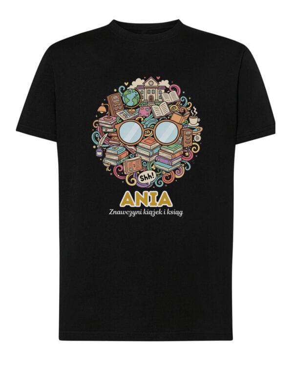 1635 (13) Koszulka Bibliotekarz Personalizowana Ilustracyjna