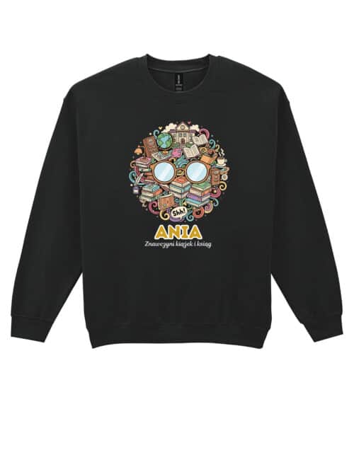 1635 (22) Bluza bez kaptura Bibliotekarz Personalizowana Ilustracyjna