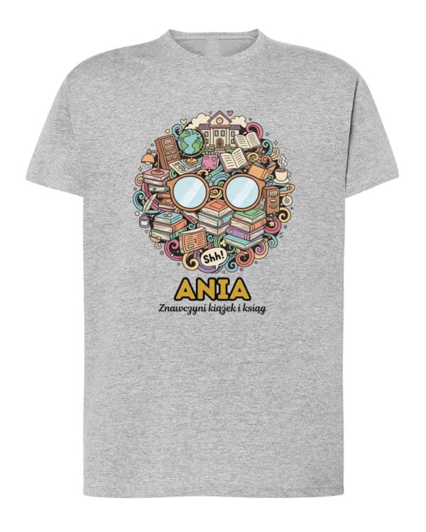 1635 (4) Koszulka Bibliotekarz Personalizowana Ilustracyjna