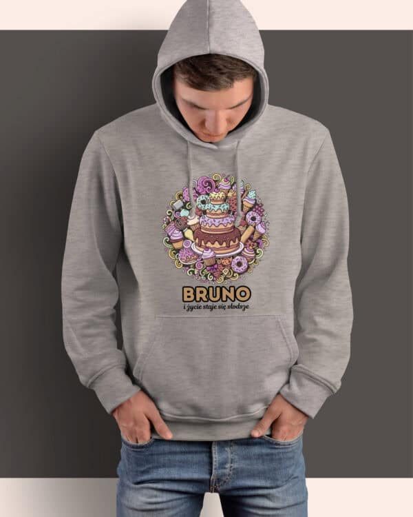 1636 (9) Bluza z kapturem <br>Cukiernik Personalizowana Ilustracyjna