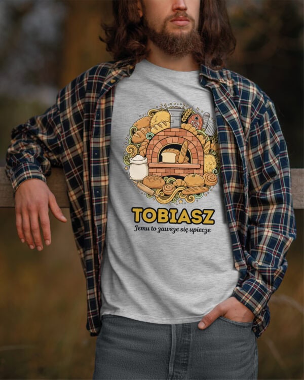 1637 (6) Koszulka Piekarz Personalizowana Ilustracyjna