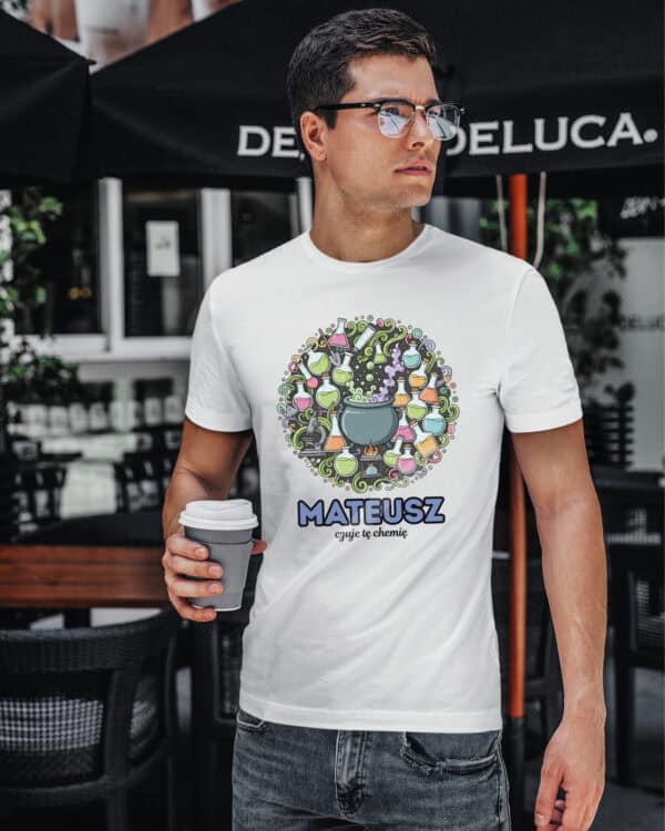 1639 (3) Koszulka Chemik Personalizowana Ilustracyjna