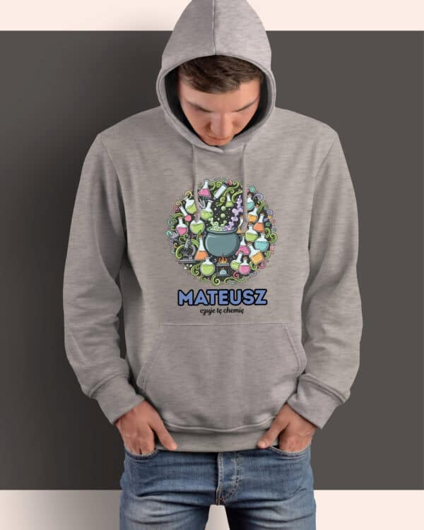 1639 (9) Bluza z kapturem <br>Chemik Personalizowana Ilustracyjna