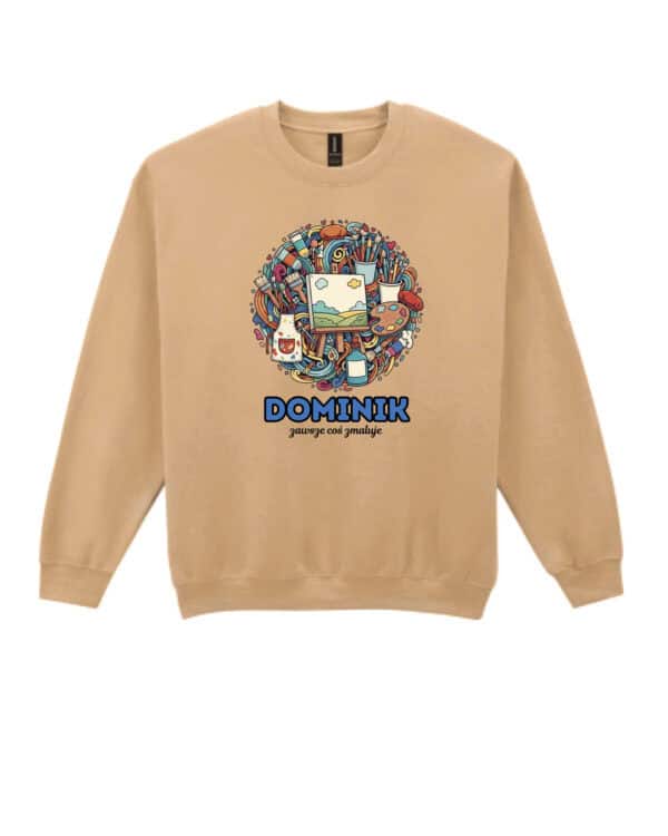 1640 (10) Bluza bez kaptura Malarz <br>Personalizowana Ilustracyjna