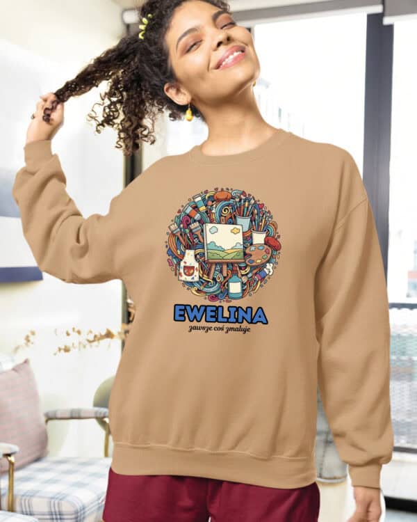 1640 (11) Bluza bez kaptura Malarz <br>Personalizowana Ilustracyjna
