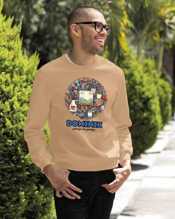 1640 (12) Bluza bez kaptura Malarz <br>Personalizowana Ilustracyjna