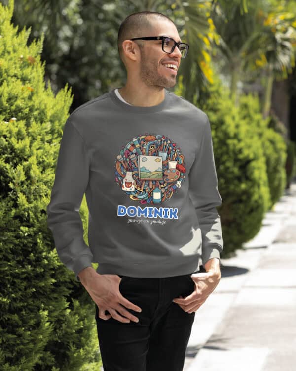 1640 (27) Bluza bez kaptura Malarz <br>Personalizowana Ilustracyjna