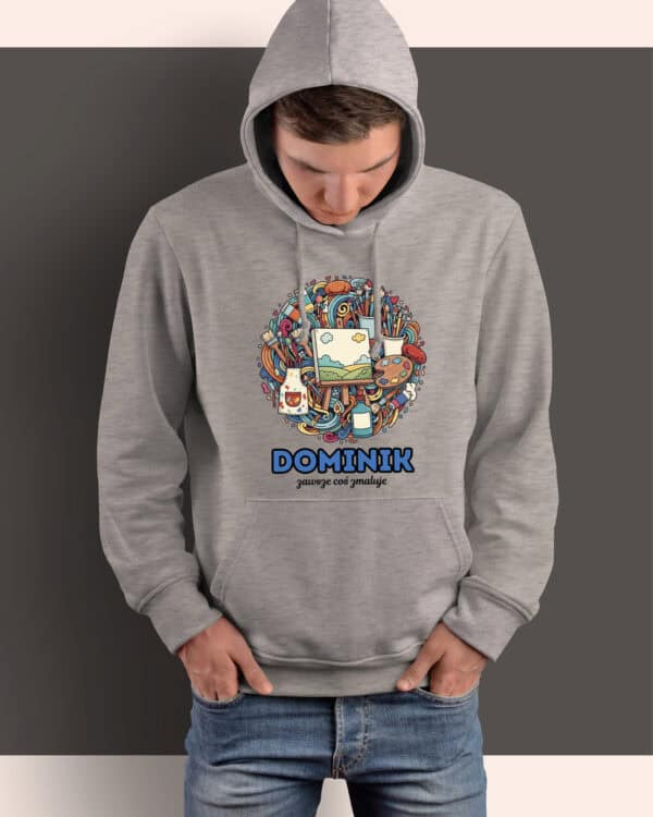 1640 (9) Bluza z kapturem <br>Malarz Personalizowana Ilustracyjna